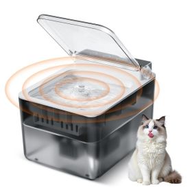 Wireless Charging Battery Driven 304 Stainless Steel Cat Automatic Induction Pet Water Fountain (Option: 3L)
