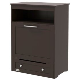 Pet Feeder Station Storage Cabinet, Dog Food Storage Container with Dog Raised Bowls, Watering Supplies, Gray (Option: Coffee-935x505x210 mm)